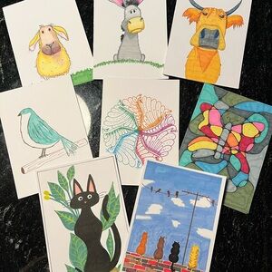 Hand Drawn Greeting Cards